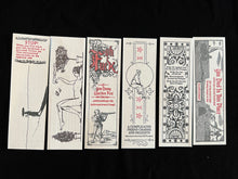 Load image into Gallery viewer, a row of six bookmarks