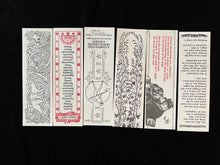 Load image into Gallery viewer, a row of six bookmarks
