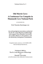Load image into Gallery viewer, Thousand Year Old Campfire, or Old Morris Cave: A Continuous Use Campsite in Mammoth Cave National Park, an Excavation (Book+PDF)
